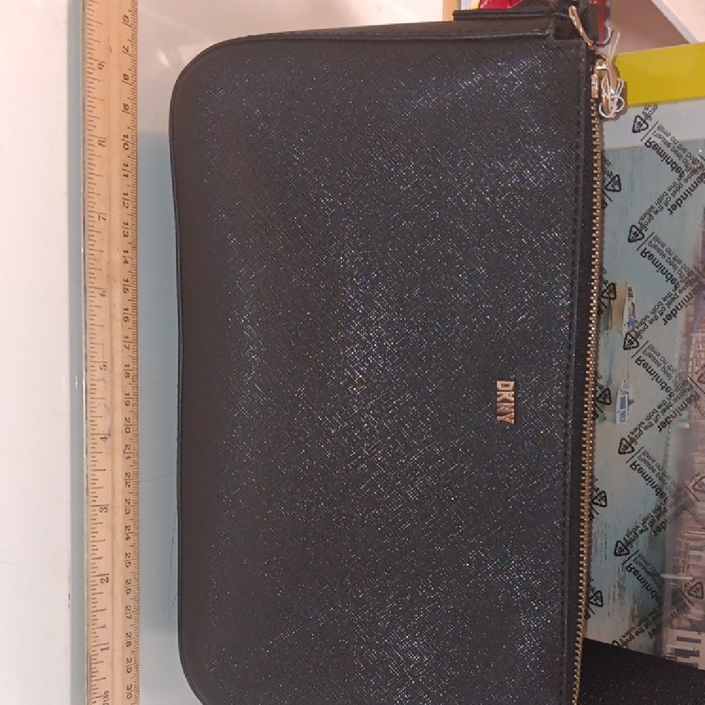 DKNY Shimmering Black Clutch